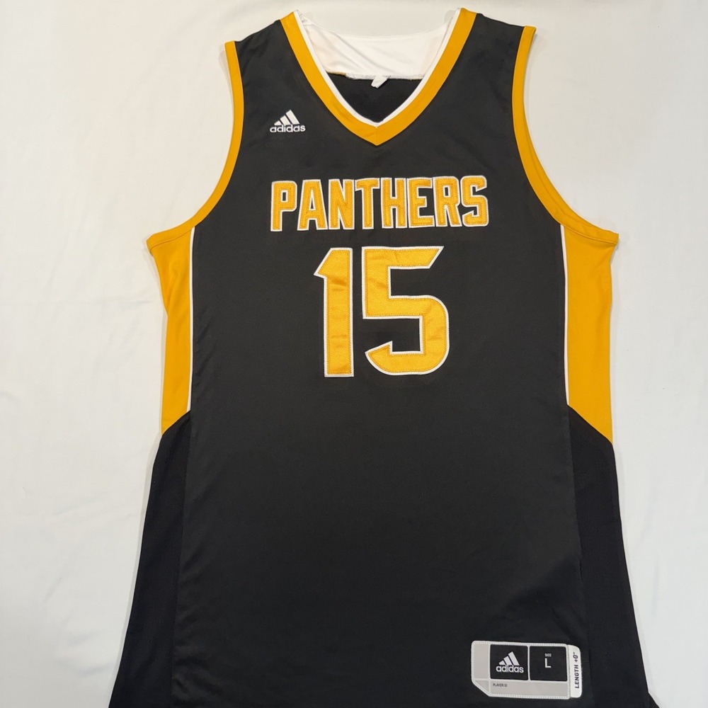Adidas Pittsburgh Panthers Jersey  Large Black Yellow Basketball